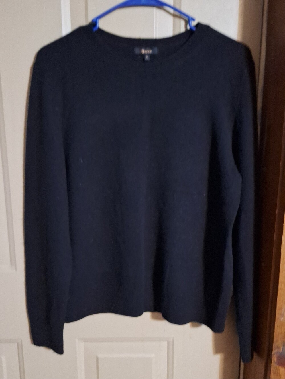 Quince Womens L 100% Mongolian Cashmere Black Quite Luxury Soft Cozy Warm